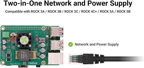 Radxa 25W PoE+ HAT, Compatible with Rock SBCs in Saudi Arabia
