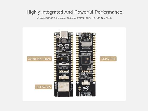 ESP32-P4-WIFI6 Development Board Adopts ESP32-P4 and ESP32-C6, Supports Wi-Fi 6 and Bluetooth 5 / BLE, 32MB Nor Flash, with MIPI-CSI/DSI, USB 2.0 OTG, SDIO 3.0 TF Card Slot, Microphone, etc. in Kuwait