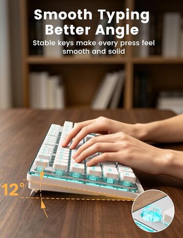 Wireless Keyboard and Mouse Combo, RGB Backlit, 10 Effects, Pudding Keycaps in Kuwait