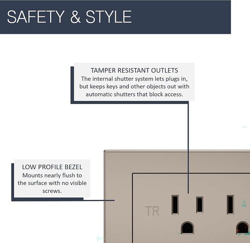 Legrand radiant Recessed Furniture Power Strip 2 Outlet Nickel 6 Ft Cord in Kuwait