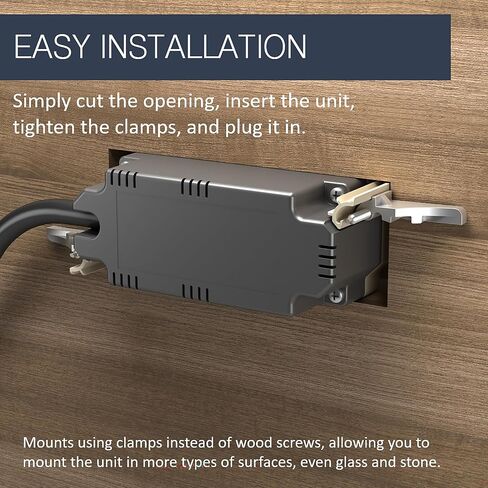 Legrand radiant Recessed Furniture Power Strip 2 Outlet Nickel 6 Ft Cord in Kuwait