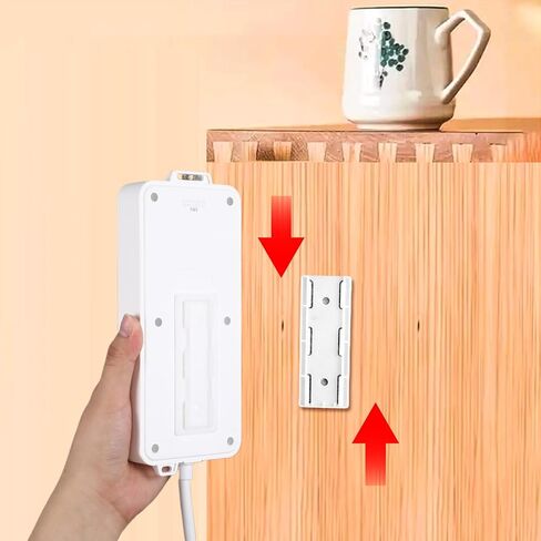 8 PCS Power Strip Holder, Self Adhesive Socket Holder Punch-Free Wall Mounted Power Strip Socket Desktop Fixer Bracket Stand for Home Office Cable Management in Saudi Arabia