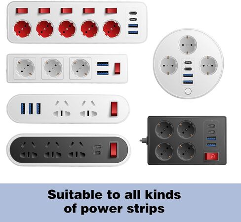 8 PCS Power Strip Holder, Self Adhesive Socket Holder Punch-Free Wall Mounted Power Strip Socket Desktop Fixer Bracket Stand for Home Office Cable Management in Saudi Arabia