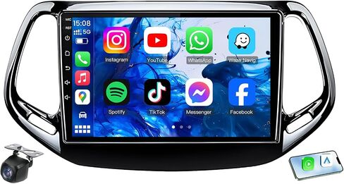 [8Core] Android 13 Car Radio for Jeep Compass 2017-2020: 10 Inch in Saudi Arabia