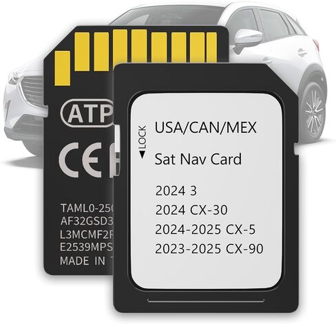 2025 Latest Navigation SD Card for Mazda-KMV666EZ1C,Compatible with Mazda CX5 2024-2025, CX30 2024, CX90 2023-2025,Mazda Navigation SD Card Updated Map for USA/CAN/MEX in Saudi Arabia