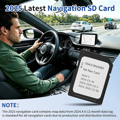 2025 Latest Navigation SD Card for Mazda-KMV666EZ1C,Compatible with Mazda CX5 2024-2025, CX30 2024, CX90 2023-2025,Mazda Navigation SD Card Updated Map for USA/CAN/MEX in Saudi Arabia