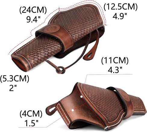 TOURBON Leather Western Gun Holster for 4" to 8" Barrel Lengths Handgun in Saudi Arabia