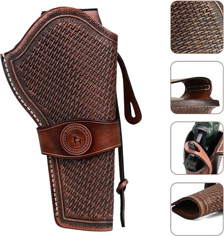 TOURBON Leather Western Gun Holster for 4" to 8" Barrel Lengths Handgun in Saudi Arabia