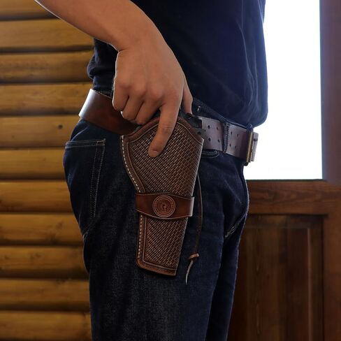 TOURBON Leather Western Gun Holster for 4" to 8" Barrel Lengths Handgun in Saudi Arabia