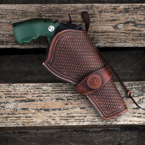 TOURBON Leather Western Gun Holster for 4" to 8" Barrel Lengths Handgun in Saudi Arabia