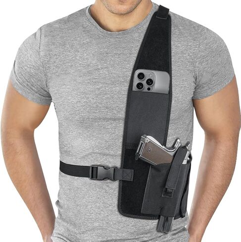 KGEWE Shoulder Holster, Adjustable Chest Holster Fits Glock 17/19/23, 1911, Beretta 92FS, Sig P320/P220, S&W M&P Shield - Right Hand, Lightweight & Comfortable for Men & Women in Saudi Arabia