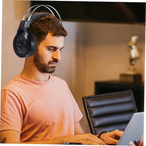 Black Wired Gaming Headset with Microphone for Computer Play in Saudi Arabia