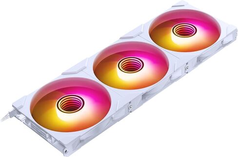 Phanteks M25-140 Gen2 Triple Pack, 3X 140mm ARGB High Performance Cooling Fans, Daisy-Chain Unified Fan Frame, Infinity Mirror hub, Single Cable Connection, White in Saudi Arabia