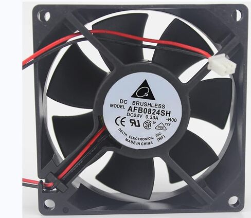 AFB0824SH 80x80x25mm 24V 0.33A 7.92W 4000RPM 46.62CFM 2-Wire Cooling Fan in Saudi Arabia