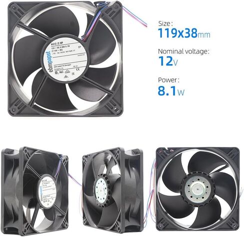 EBM-PAPST 4412/2HP Tubeaxial Fan DC; 12VDC in Saudi Arabia