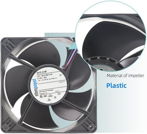 EBM-PAPST 4412/2HP Tubeaxial Fan DC; 12VDC in Saudi Arabia