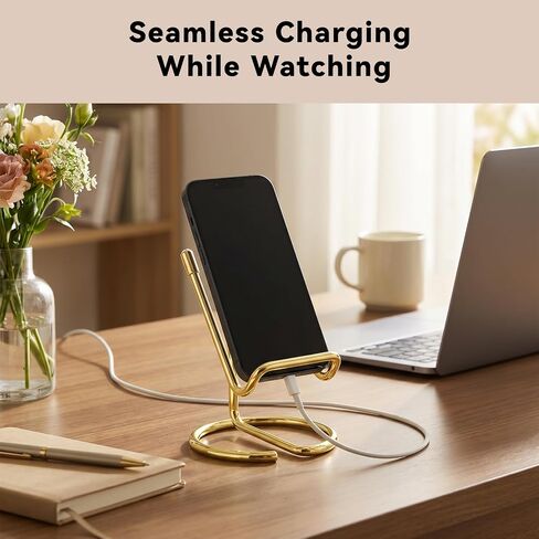 Gold Phone Stand for Desk One-Piece Phone Holder for Desk Cute in Saudi Arabia