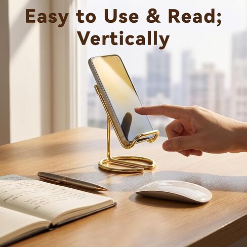 Gold Phone Stand for Desk One-Piece Phone Holder for Desk Cute in Saudi Arabia