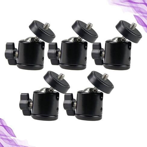 5Pcs Adjustable 1/4 Camera Spherical Head Adapter with Cold Shoe in Kuwait