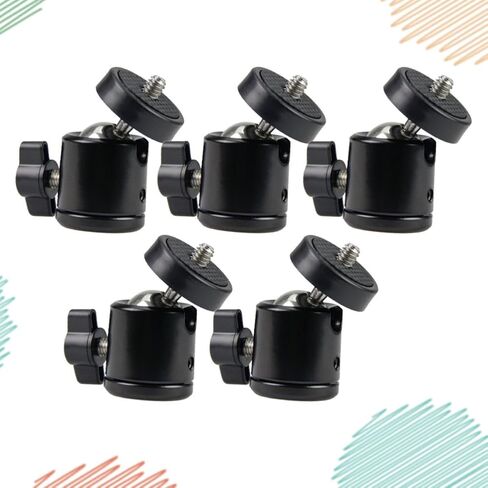 5Pcs Adjustable 1/4 Camera Spherical Head Adapter with Cold Shoe in Kuwait