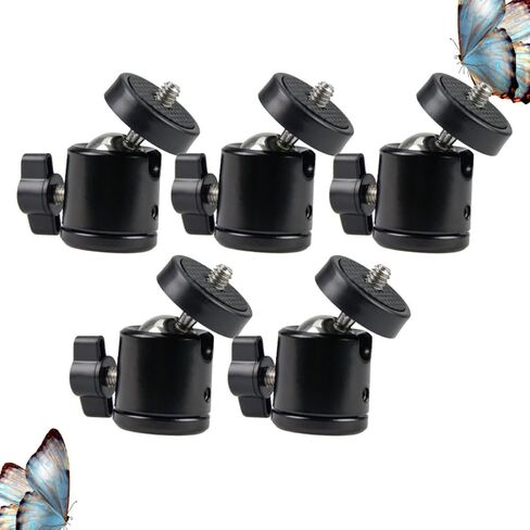 5Pcs Adjustable 1/4 Camera Spherical Head Adapter with Cold Shoe in Kuwait