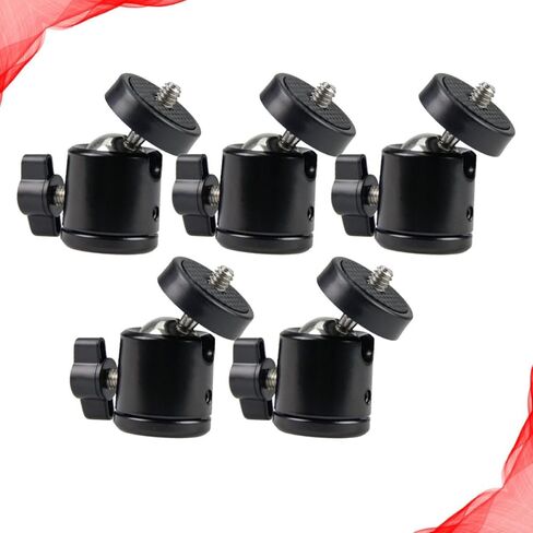 5Pcs Adjustable 1/4 Camera Spherical Head Adapter with Cold Shoe in Kuwait