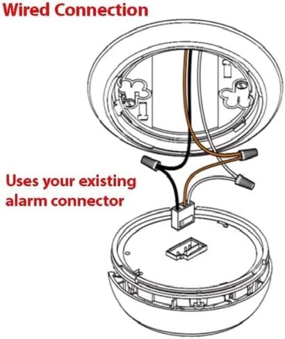 4K Smoke Alarm HD Wi-Fi Camera with Mobile Remote Viewing and Playback - 120V Wired / 4618 / Video Only (No Audio) in Kuwait