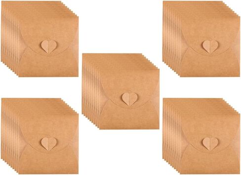 CD DVD Sleeves Envelopes for Dust Isolation and Organizing Discs Kraft Paper 50pcs Sturdy Vintage Kraft Paper Storage Cases Holder for Home and Cinema Storage in Kuwait