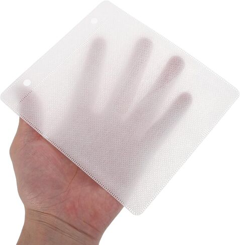 SEWACC 50pcs Double Sided CD DVD Sleeves Insert Pages for Disc Binder, White Pp Plastic Media Storage Sleeves with Instant Use Convenience, for Disc Collection Organizer and Home Use in Kuwait