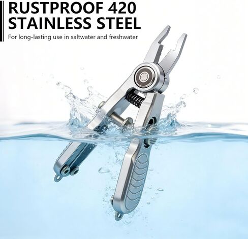 Multifunctional Fishing Line Cutters – Fly Fishing Nippers with Retractors, Stainless Steel Knot Tying Tool and Braided Line Scissors Clippers for Saltwater Freshwater Fluorocarbon Mono Lines in Kuwait