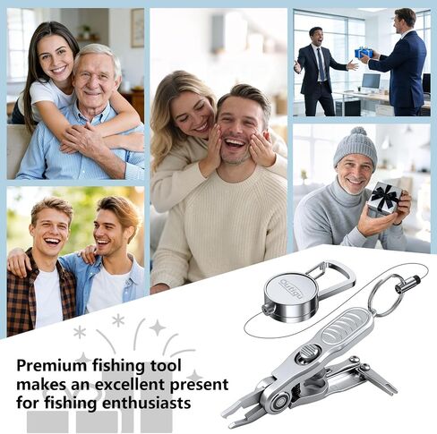 Multifunctional Fishing Line Cutters – Fly Fishing Nippers with Retractors, Stainless Steel Knot Tying Tool and Braided Line Scissors Clippers for Saltwater Freshwater Fluorocarbon Mono Lines in Kuwait