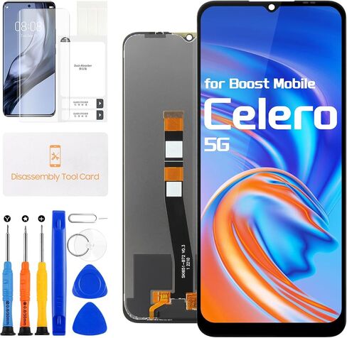 for Boost Mobile Celero 5G Screen Replacement for Celero 5G LCD Display WTCELERO Touch Screen Digitizer Full Assembly with Repair Tools (Black) in Kuwait