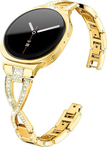 wipalor Slim Bling Dressy Band for Samsung Galaxy Watch 9/8 Bands 40mm 44mm/Galaxy Watch 8 Classic 46mm for Women, Thin Metal Stainless Steel Replacement Bracelet for Samsung Galaxy Watch 9/8 bands-Sliver in Saudi Arabia