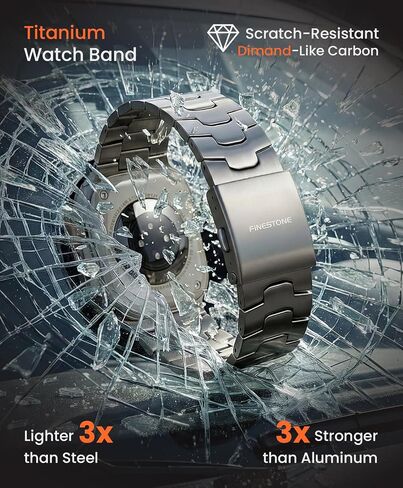 Titanium Watch Band AGIS01- Fits Apple Watch ULTRA 3/2/1 (49mm) - Adjustable Titanium Apple Watch Band with DLC Coating, Lightweight & Durable Strap for Men - Premium Color Matching Band in Saudi Arabia