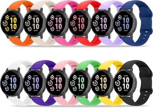Bands Compatible with Garmin Vivoactive 6/Vivoactive 5/Vivoactive 3, Venu 2 Plus/Venu Sq/Venu, Forerunner 645/245 Music Watch Band, 20mm Soft Silicone Sport Strap for Women Men in Saudi Arabia