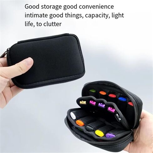 Flash Drive Case 4pcs Flash Drive Storage Case Dustproof Organizer Box for Thumb Drives and Electronic Accessories Compact and Portable Black Holds 10 for Home Office Client Meetings in Kuwait