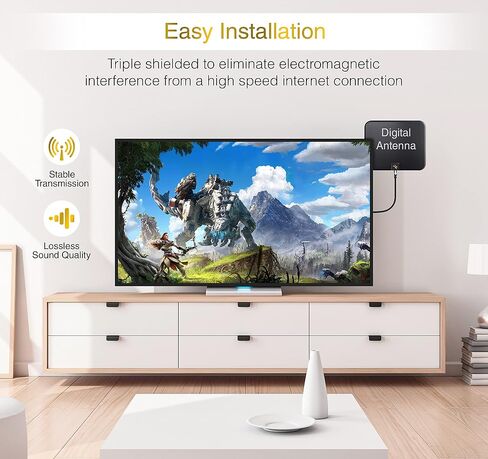 BlueRigger RG6 Coaxial Cable (20FT, Male F Type Connector Pin, Gold Plated, Triple Shielded) – Digital Audio Video Coax Cable Cord for HDTV, CATV, Modem, Satellite Receivers in Kuwait