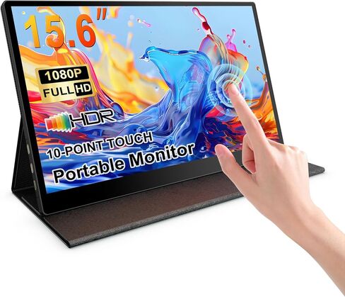 KOOFORWAY 15.6" Portable Monitor for Laptop, FHD 1080P,10-Point Touchscreen in Saudi Arabia