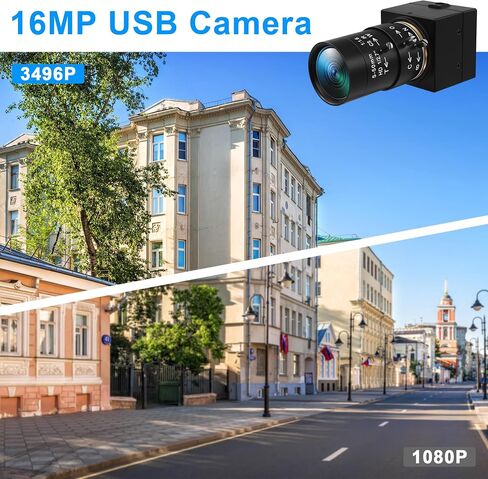 16MP USB Camera with 5-50mm Manual Varifocal Lens for Lightburn in Saudi Arabia
