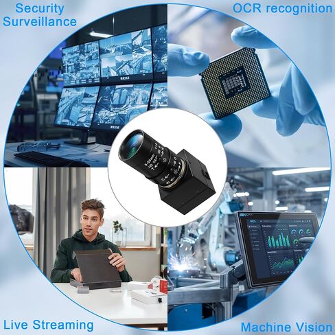 16MP USB Camera with 5-50mm Manual Varifocal Lens for Lightburn in Saudi Arabia