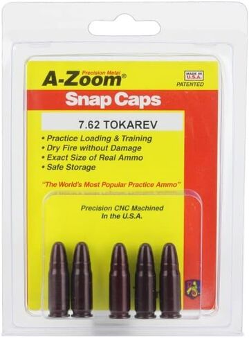 A-Zoom Pistol Metal Snap Caps for 7.62 Tokarev (5-Pack) in Saudi Arabia