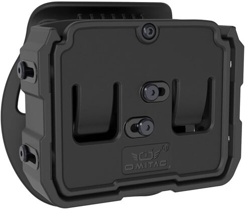 Universal Double Magazine Pouch for 9mm,10mm,.357, .40, .45 Caliber Dual & Single Stack Magazines-Polymer Paddle Pouch| Adjustable Width and Thickness| Ambidextrous | Outside Waistband | Black in Saudi Arabia