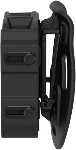 Universal Double Magazine Pouch for 9mm,10mm,.357, .40, .45 Caliber Dual & Single Stack Magazines-Polymer Paddle Pouch| Adjustable Width and Thickness| Ambidextrous | Outside Waistband | Black in Saudi Arabia