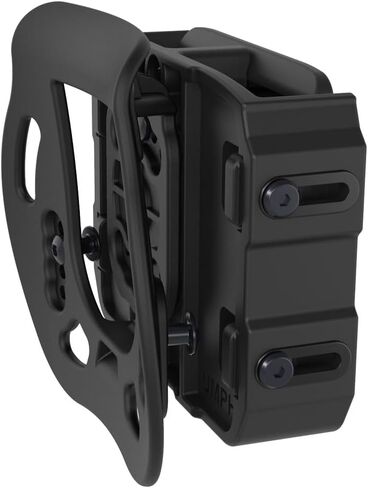 Universal Double Magazine Pouch for 9mm,10mm,.357, .40, .45 Caliber Dual & Single Stack Magazines-Polymer Paddle Pouch| Adjustable Width and Thickness| Ambidextrous | Outside Waistband | Black in Saudi Arabia