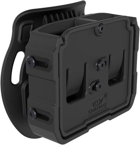 Universal Double Magazine Pouch for 9mm,10mm,.357, .40, .45 Caliber Dual & Single Stack Magazines-Polymer Paddle Pouch| Adjustable Width and Thickness| Ambidextrous | Outside Waistband | Black in Saudi Arabia