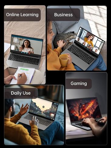 KAIGERR Gaming Laptop, Laptop with AMD Ryzen 7430U(Up to 4.3GHz), 16GB DDR4 512GB SSD Laptop Computer, 1920P FHD Display, WiFi 6, USB3.2, Type_C, Webcam Cover Slide in Saudi Arabia