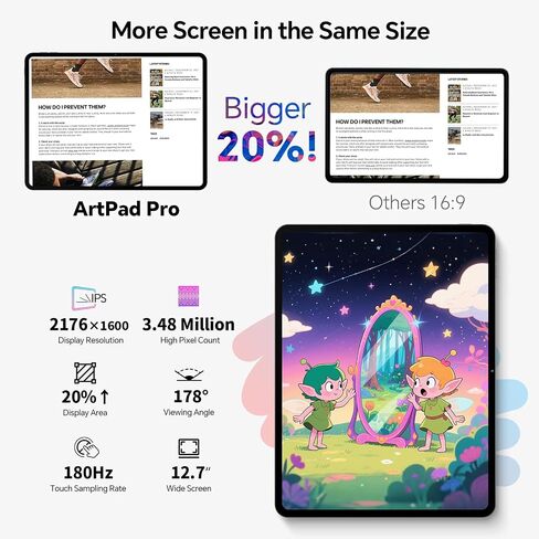 تابلت TECLAST Artpad Pro مقاس 12.7 بوصة 4G Android15، قلم رسم بسعة 20 جيجابايت + 256 جيجابايت in Kuwait