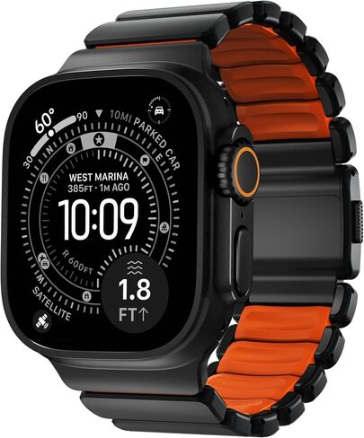 NOMAD Stratos Titanium Band With Inside FKM Interior Links 49mm, Apple Watch Band Compatible with Ultra 1-3, Series 1-11 and SE, Band for Apple Watch, All Day Comfort and Extreme Durability in Saudi Arabia