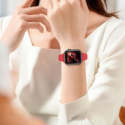 18 Pack Slim Bands Compatible with Apple Watch Band 49mm 46mm 45mm 44mm 42mm(Series 3/2/1) for Women Men, Sport Silicone Thin Strap for iWatch Series Ultra 11 10 9 8 SE 7 6 5 4 3 2 1 in Kuwait