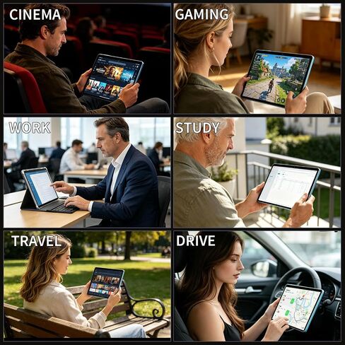 تابلت 10 بوصة مع لوحة مفاتيح، 2026 Gemini AI، 24 جيجابايت + 256 جيجابايت + 2 تيرابايت (حافظة وردية) in Kuwait